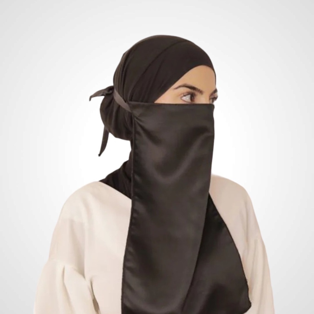 Modestyline Luxury Satin Niqab Islamic veil face veil for Muslim women burqa